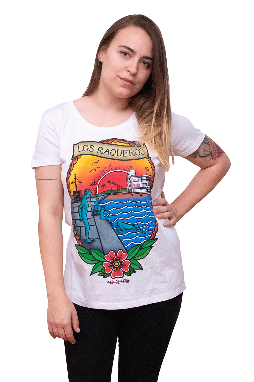 Camiseta Los Raqueros - Frontal - Mar de Leva